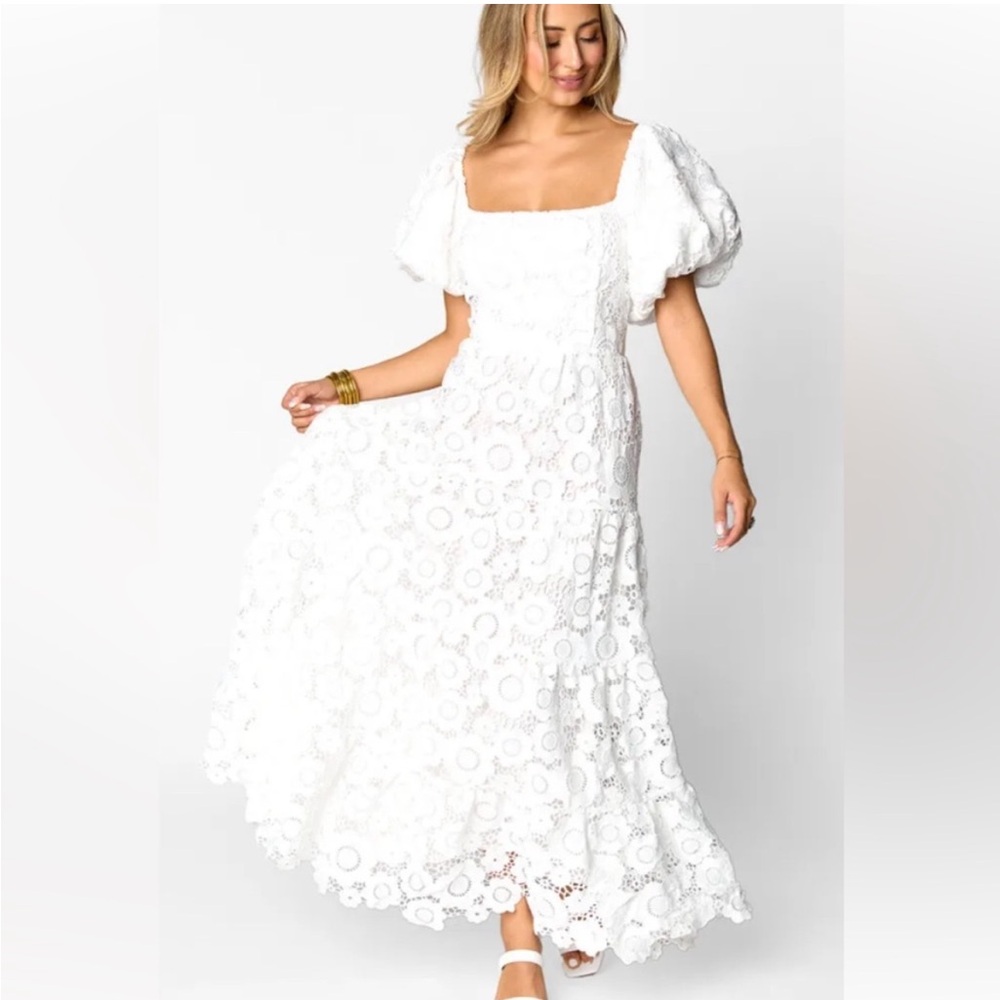 Buddy Love White Lace Maxi Dress Worn once